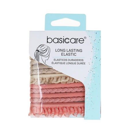 Basicare Long Lasting Elastic Hair Bands Peach