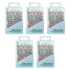 Basicare Floral Spiral Hair Elastic Bundle of 5 Gentle Hold Hair Ties