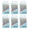 Basicare Floral Spiral Hair Elastics 6 Pack Bundle Gentle Hold