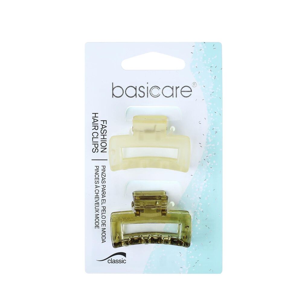 Basicare Fashion Hair Clips Small Claw Clip Yellow Twin Pack