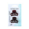 Basicare Fashion Hair Clips Small Claw Clip Brown and Black Twin Pack