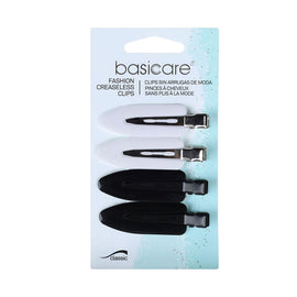 Basicare Fashion Creaseless Clips Black and White Four Pack