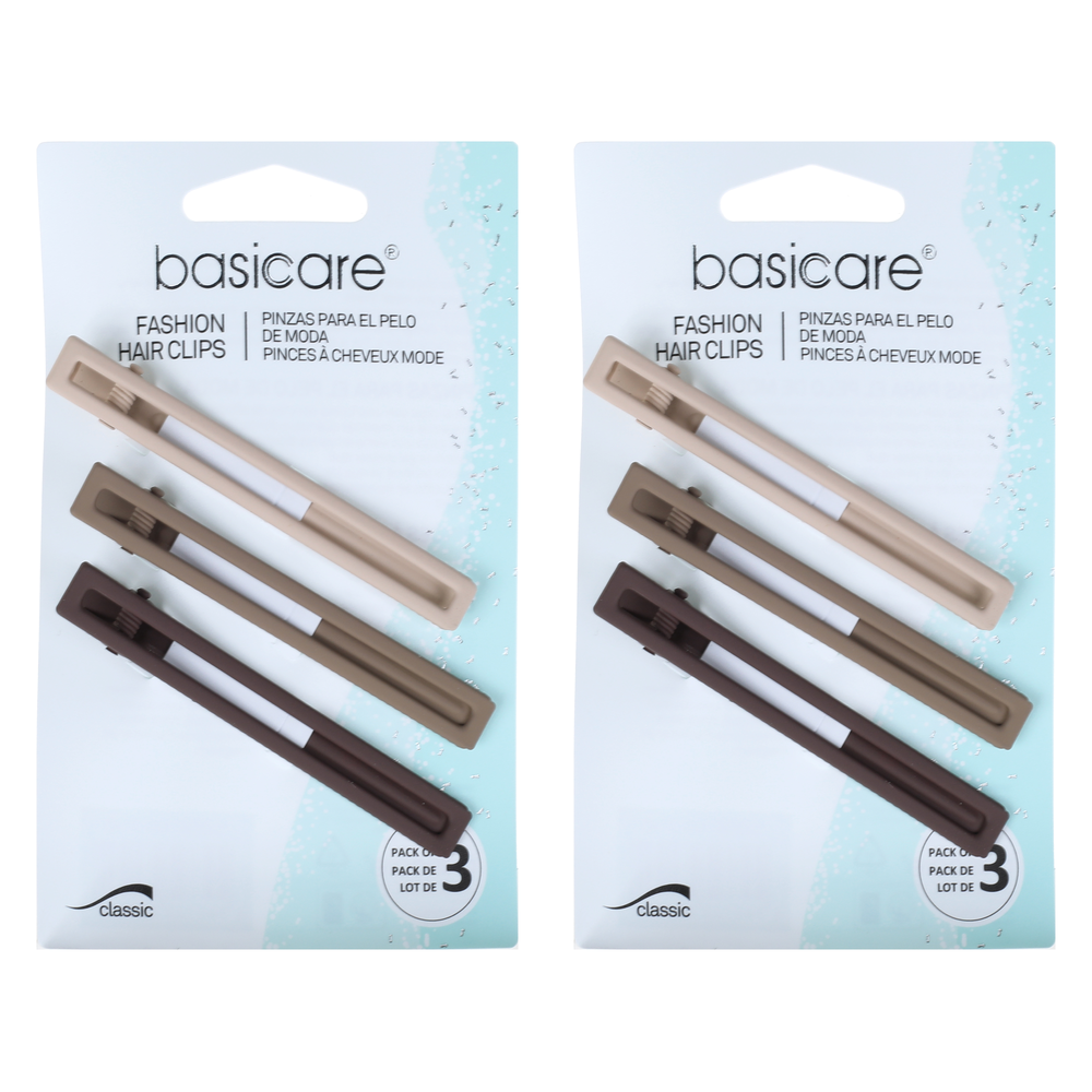 Basicare Rectangle Hair Clips Bundle 2 Pack Stylish Hair Accessories