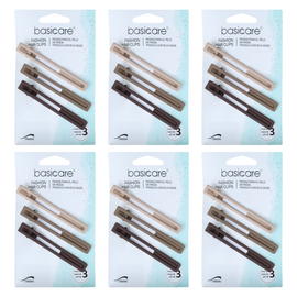 Basicare Rectangle Hair Clips Bundle of 6 Pack Hair Accessories