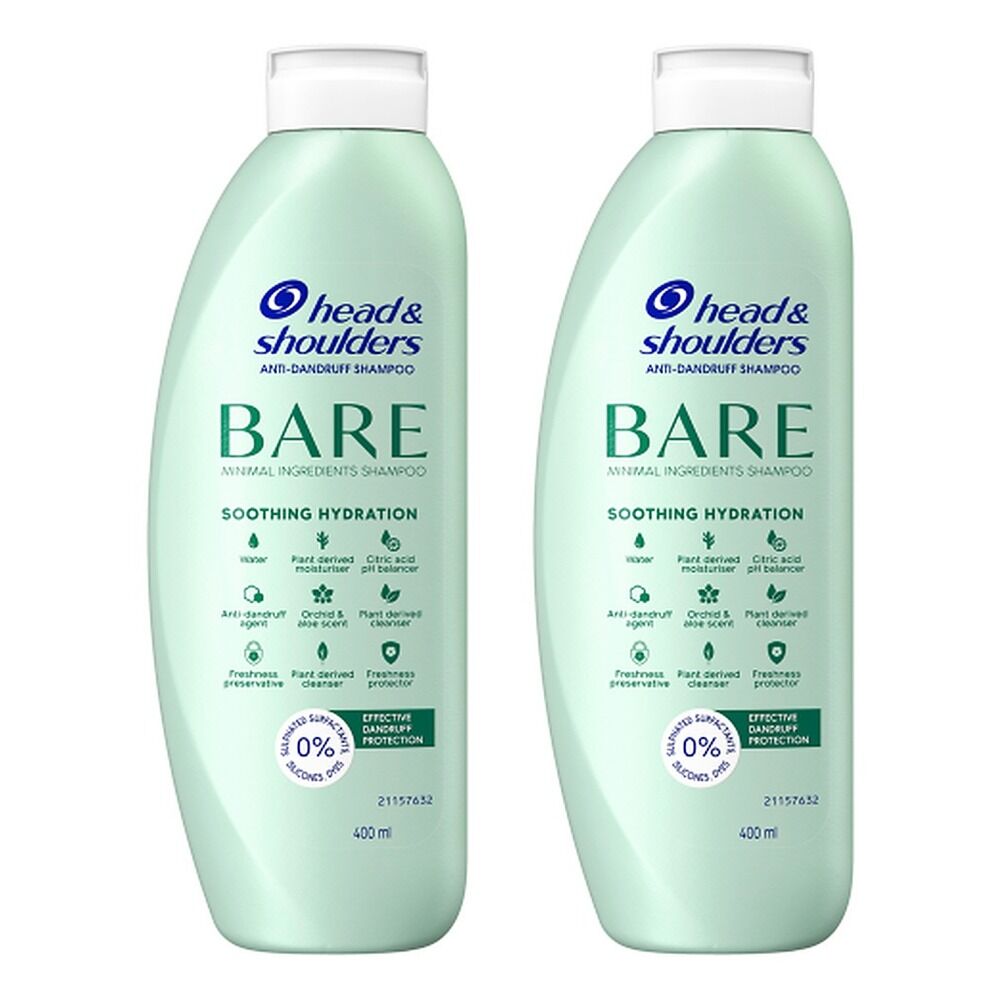 Head & Shoulders BARE Soothing Hydration Anti-Dandruff Shampoo 400mL Pack of 2