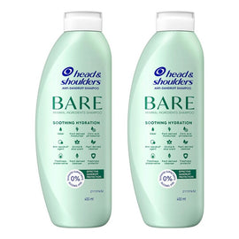 Head & Shoulders BARE Soothing Hydration Anti-Dandruff Shampoo 400mL Pack of 2