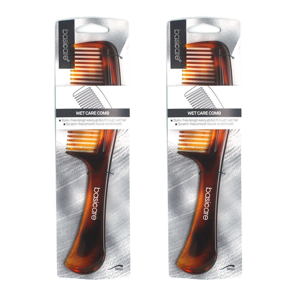 Basicare 2 Pack Hair Comb Wet Care Anti Static 22 cm Detangling Comb