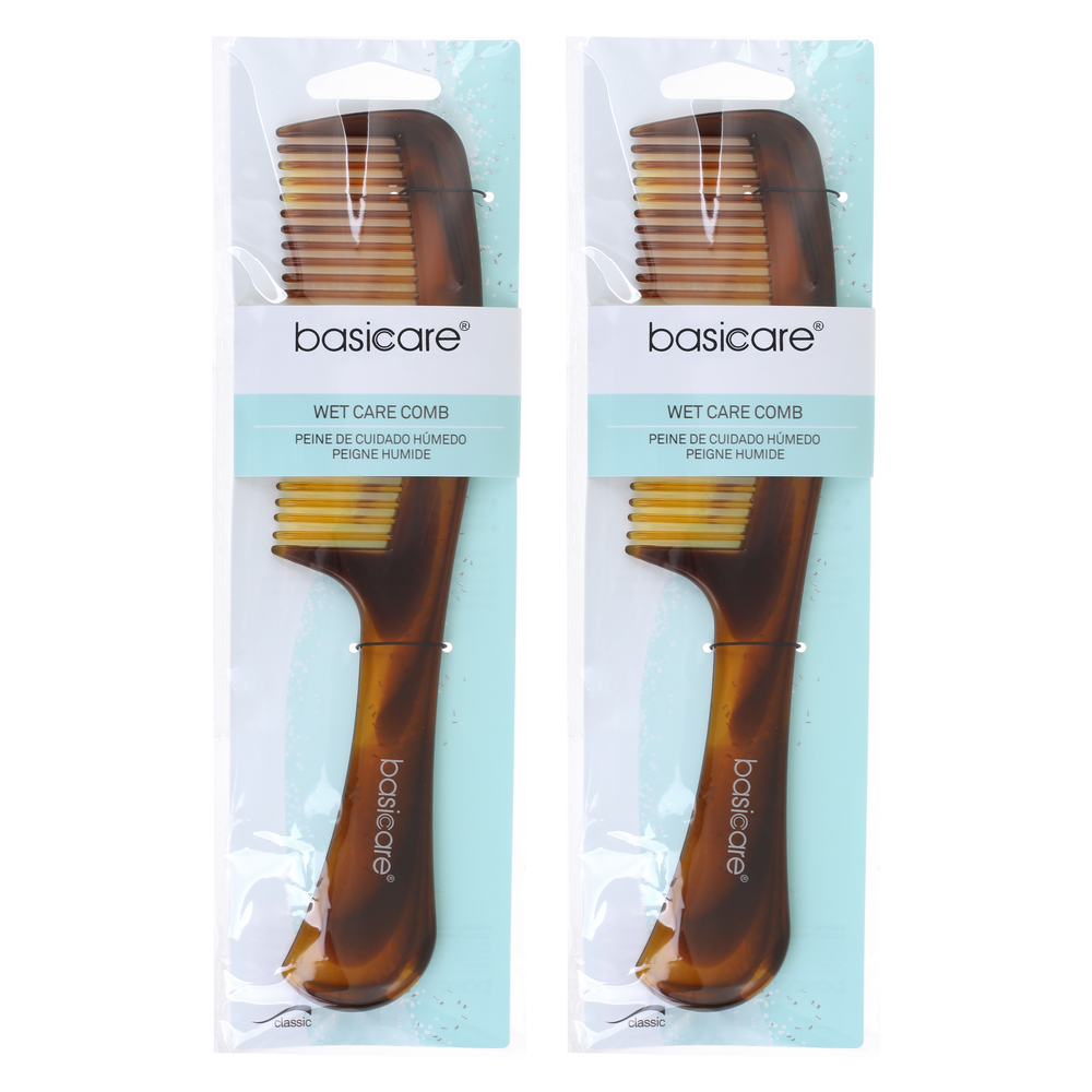 Basicare 2 Pack Hair Comb Wet Care Anti Static 22 cm Detangling Comb