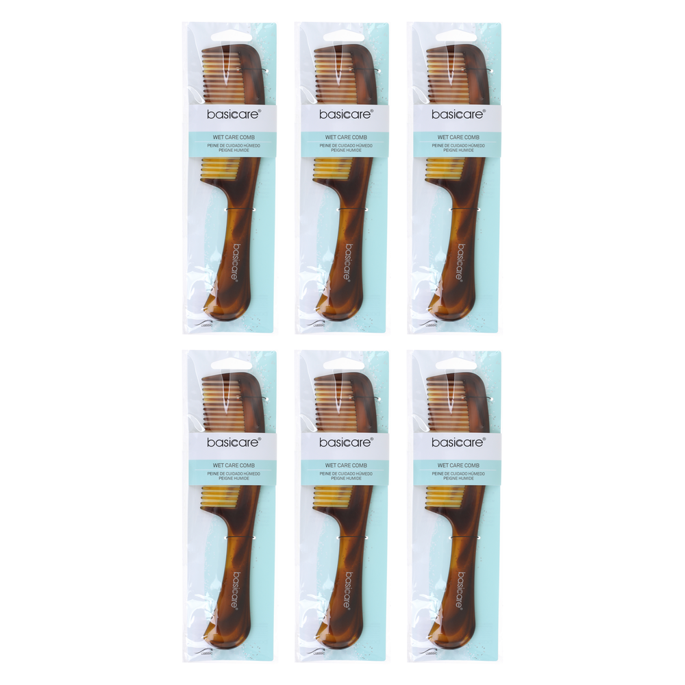 Basicare Hair Comb Wet Care Anti Static 22cm Bundle of 6