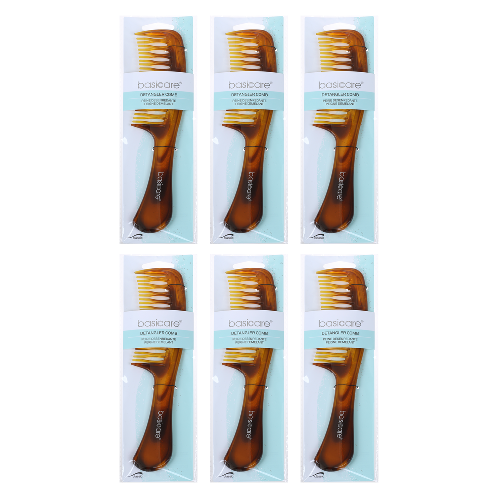 Basicare Hair Detangler Comb Brush 22cm Bundle of 6 Pack