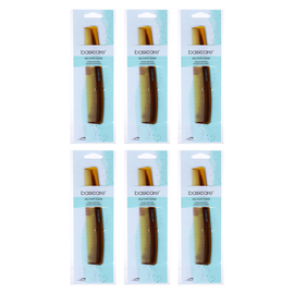Basicare Mens Hair Comb Military 18cm 6 Pack Bundle