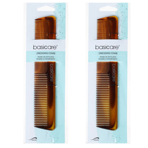 Basicare Dressing Comb 20cm Professional Styling Comb Pack of 2 for All Hair