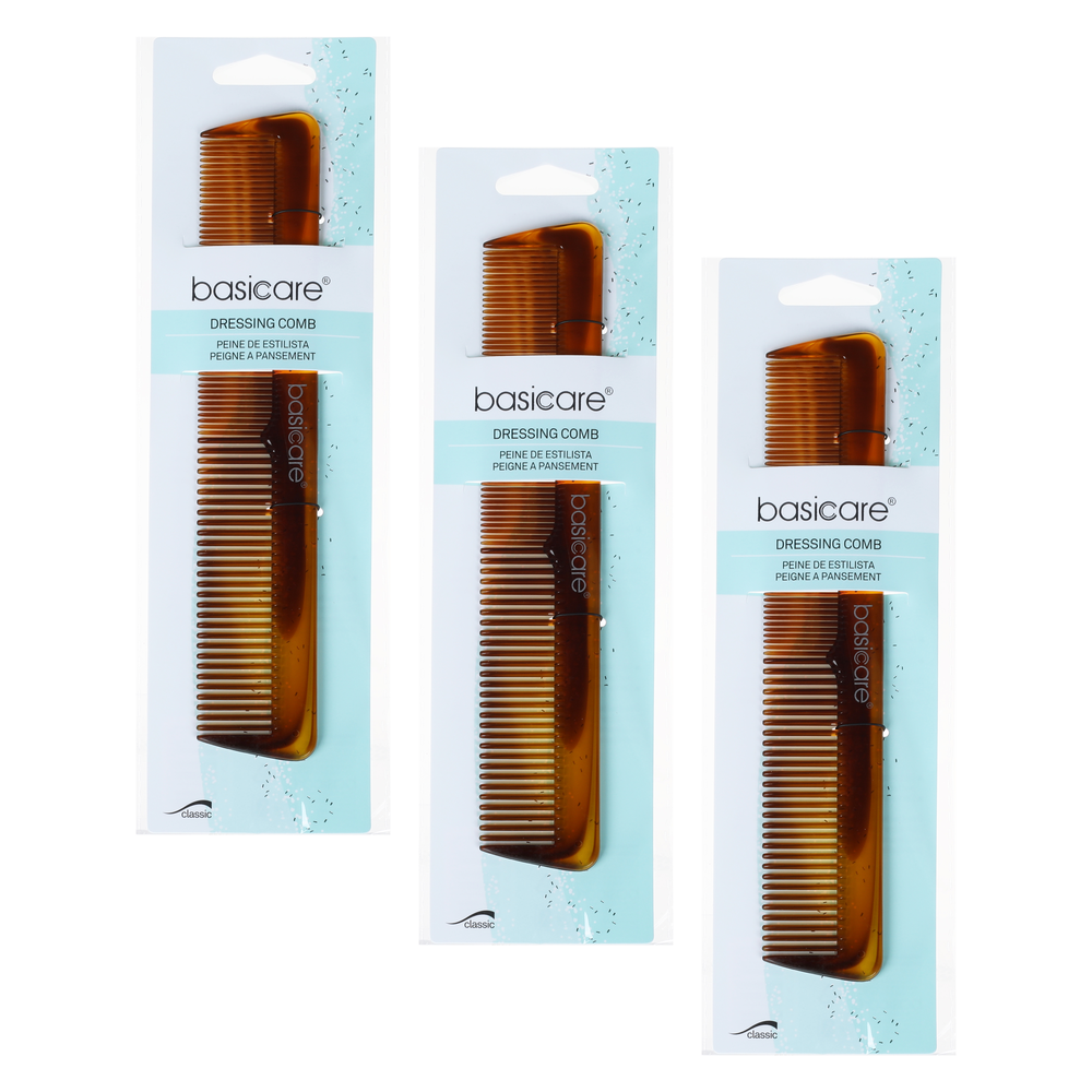 Basicare Hair Comb Dressing 20cm 3 Pack Professional Styling Comb Bundle