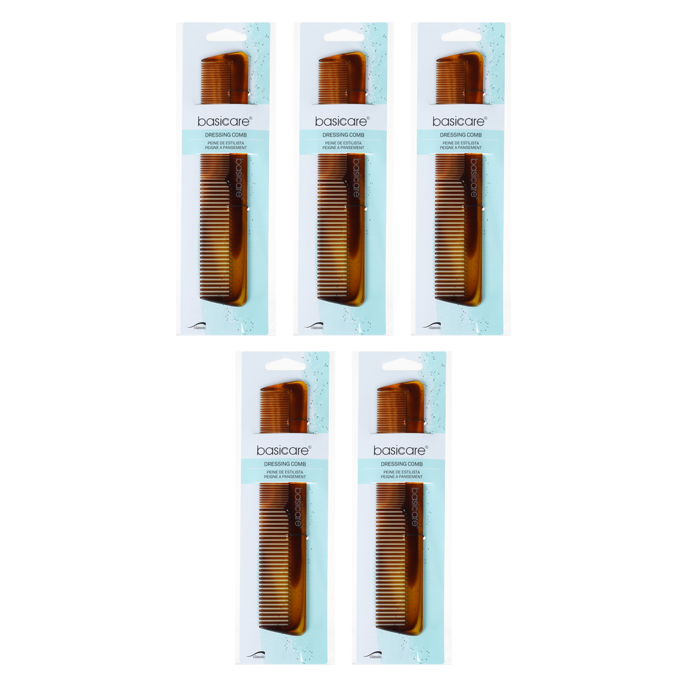 Basicare Hair Comb 20cm Dressing 5 Pack Styling Comb for All Hair Types