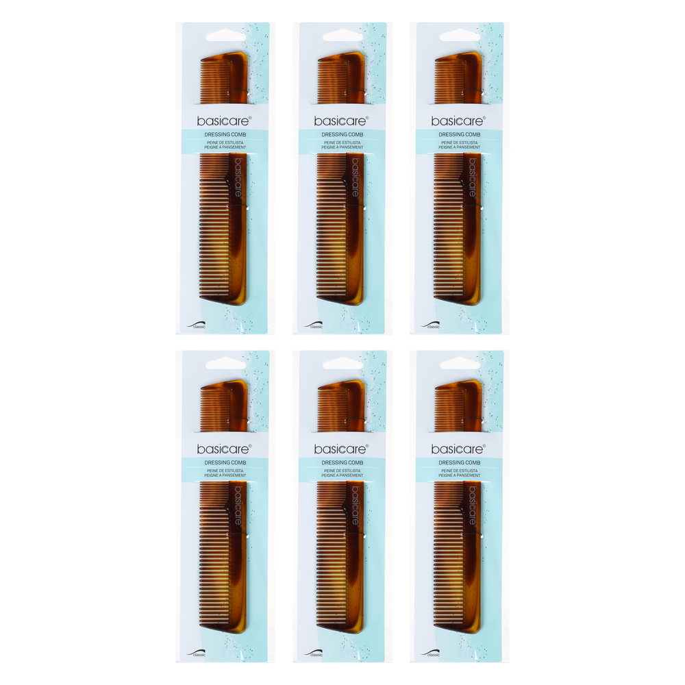 Basicare Hair Comb Dressing 20cm Bundle of 6 Professional Styling Combs