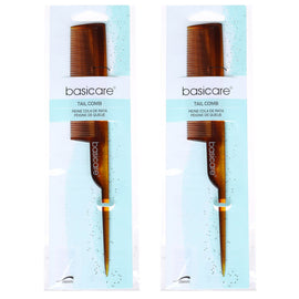Basicare Tail Comb 2 Pack Professional Hair Sectioning Teasing Comb