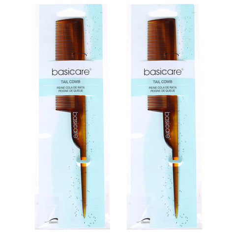 Basicare Tail Comb 2 Pack Professional Hair Sectioning Teasing Comb