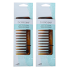 Basicare Wide Tooth Comb 2 Pack for Curly Hair Detangling with Hanger