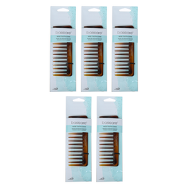 Basicare Wide Tooth Comb Bundle 5 Pack Detangling Comb for Curly Hair