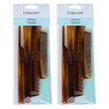 Basicare Hair Comb Family Pack of 4 Styling Combs for All Hair Types x 2