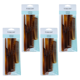 Basicare Hair Comb Bundle of 4 Family Styling Combs