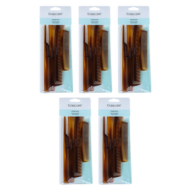 Basicare Hair Comb Bundle of 5 Styling Combs for All Hair Types