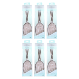 Basicare Oval Hair Brush 26cm Bundle of 6 Detangling Comb for Smooth Hair