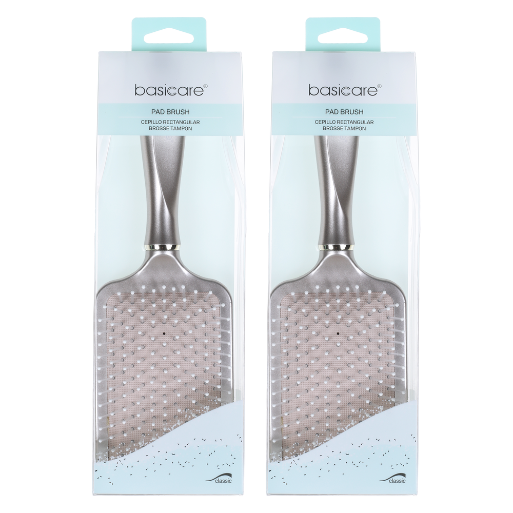 Basicare Hair Pad Brush 26cm Bundle of 2 Detangling Styling Brush