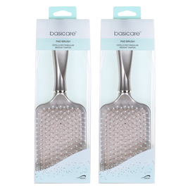 Basicare Hair Pad Brush 26cm Bundle of 2 Detangling Styling Brush