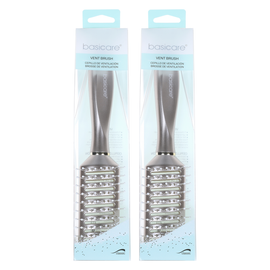 Basicare Vent Brush Black Twin Pack Blow Drying Styling Detangling