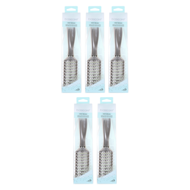 Basicare Vent Brush Black 5 Pack for Blow Drying Styling Detangling Hair Brush