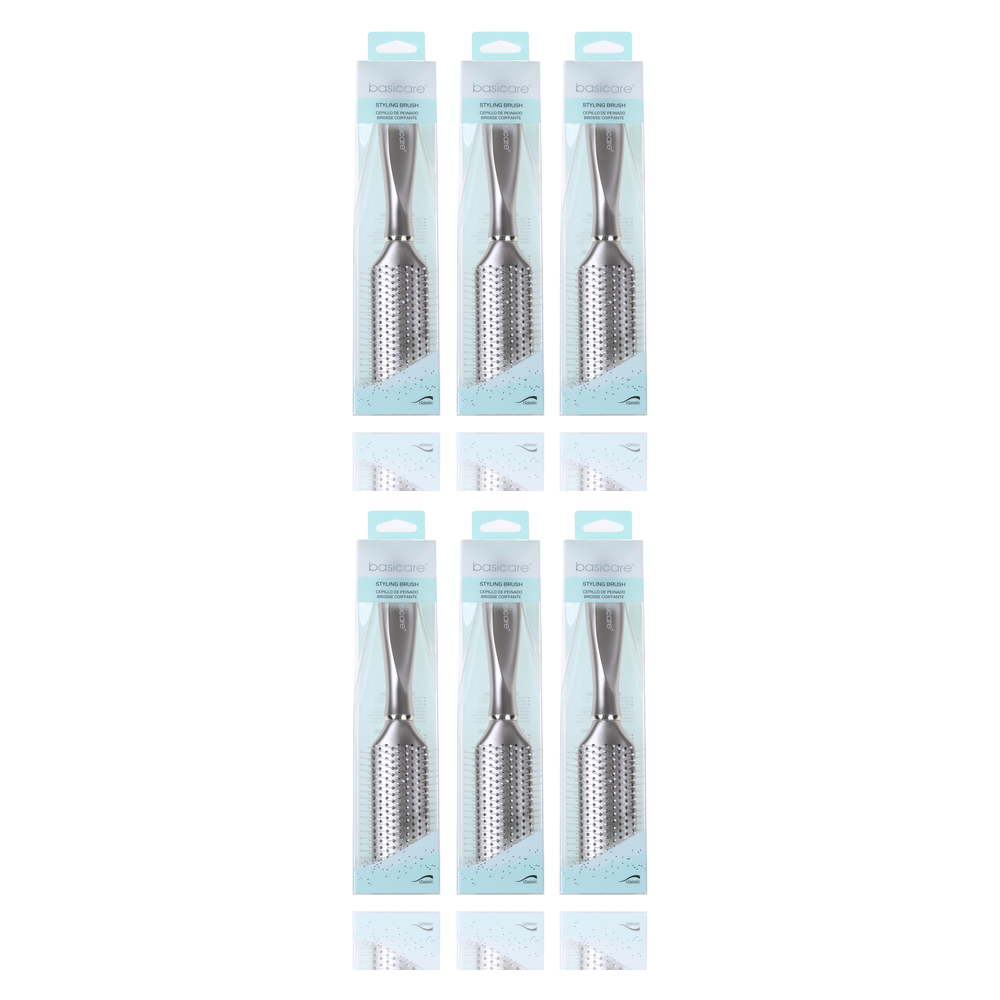 Basicare Styling Brush 26cm Ball Tip Nylon Bristles Bundle of 6