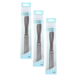 Basicare Round Radial Vent Brush 3 Pack Bundle Ball Tip Pins