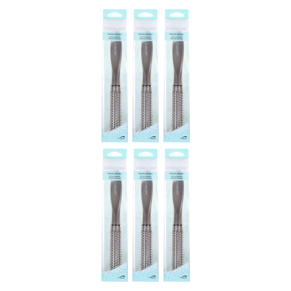 Basicare Round Radial Vent Brush 6 Pack for Blow Drying and Styling