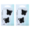 Basicare Black Mini Butterfly Hair Clip Bundle of 2 Secure Hold