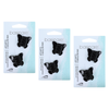 Basicare Black Mini Butterfly Hair Clips Bundle of 3 Secure Stylish Hold