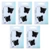 Basicare Black Mini Butterfly Hair Clips Pack of 2 Bundle of 5