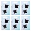 Basicare Black Mini Butterfly Hair Clips Bundle of 6