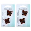 Basicare Shell Mini Butterfly Claw Hair Clips Bundle of 2