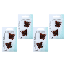 Basicare Shell Mini Butterfly Claw Hair Clip Bundle of 4