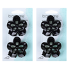 Basicare Black Flower Hair Clips Pack of 2 Secure Stylish Claw Accessories