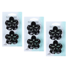 Basicare Black Flower Claw Hair Clips Bundle of 3