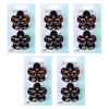 Basicare Flower Hair Clip Bundle of 5 Durable Claw Hair Accessories