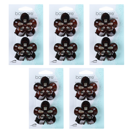Basicare Flower Hair Clip Bundle of 5 Durable Claw Hair Accessories