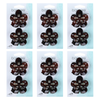 Basicare Flower Claw Hair Clip Pack of 2 Bundle of 6 Stylish Durable