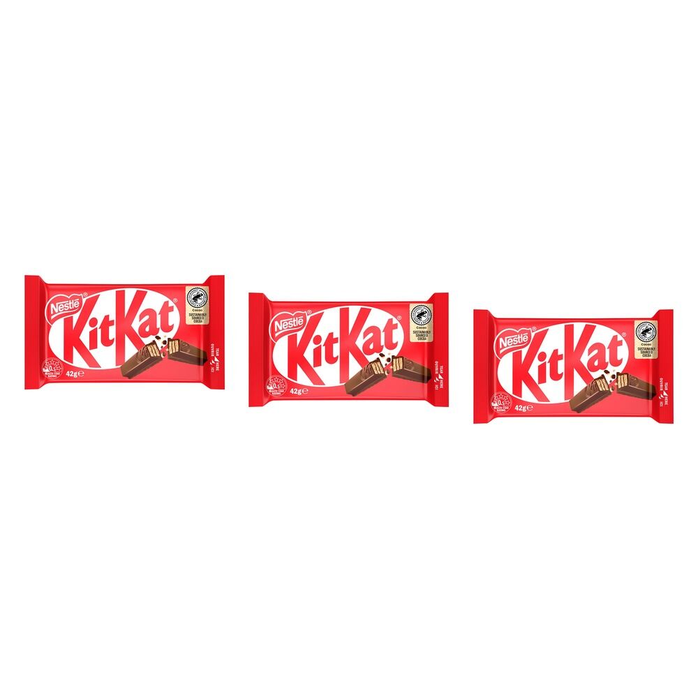 Nestle Kit Kat 4 Finger Milk Chocolate Bar 42g x 48 Bundle of 3