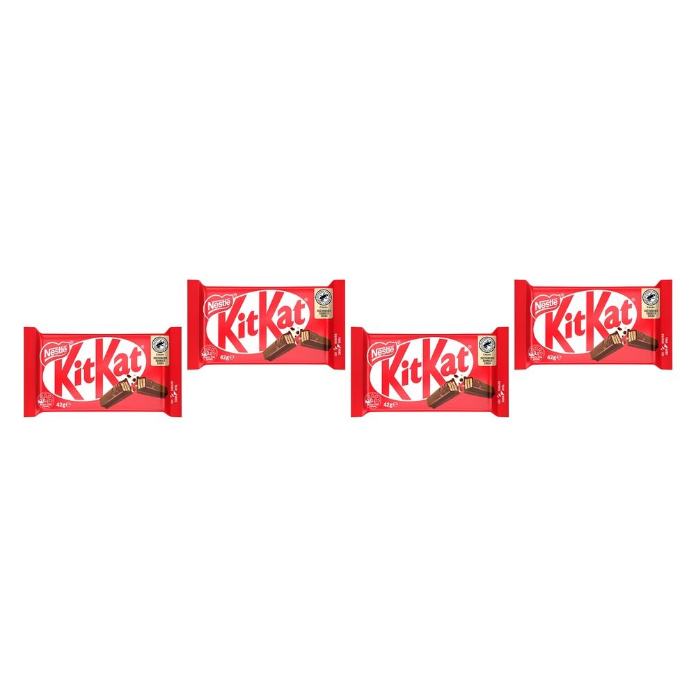 Nestle Kit Kat 4 Finger Milk Chocolate Bar 42g x 48 Bundle of 4