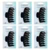 Basicare Large Black Hair Claw Clip 9cm Bundle of 6 Strong Durable