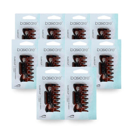 Basicare Large Shell Claw Hair Clip Strong Hold Durable Hair Accessory Pack of 10