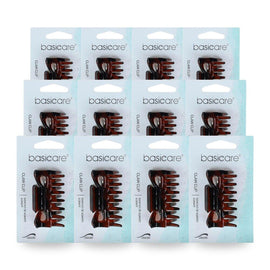 Basicare Large Shell Claw Hair Clip Strong Hold Durable Hair Accessory Pack of 12